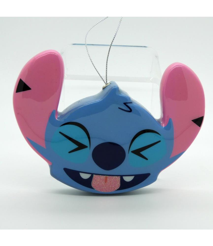 Stitch emoji blown ornament